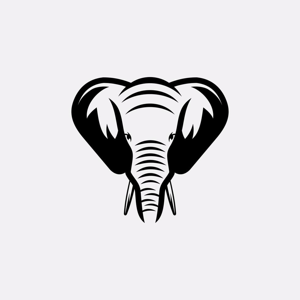 elefante cabeça logotipo Projeto modelo. impressionante uma elefante cabeça logotipo. uma elefante cabeça linha arte logotipo. vetor
