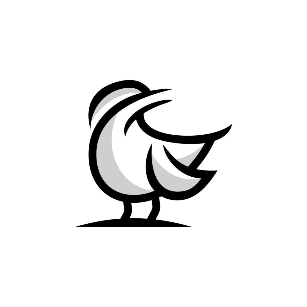 esterno paraíso logotipo Projeto ícone. esterno pássaro Projeto inspiração. artic pássaro logotipo Projeto modelo. pássaro animal símbolo logotipo. vetor