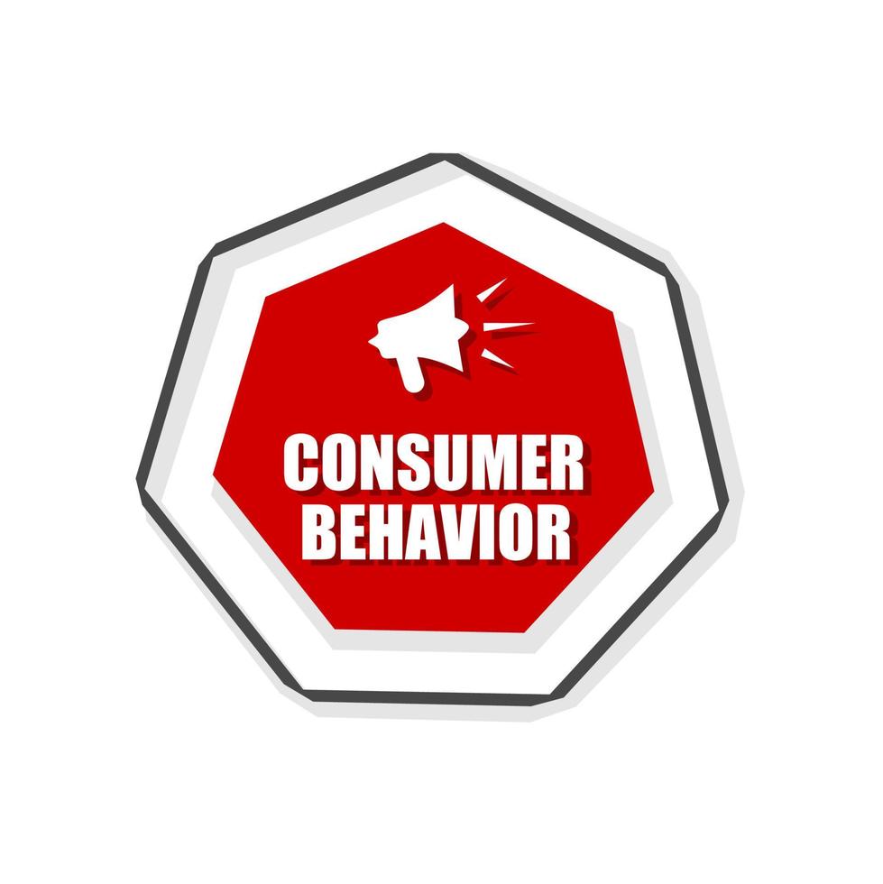 consumidor comportamento, megafone ícone. pode estar usava bandeira projeto, negócios, marketing e anúncio. vetor ilustração.