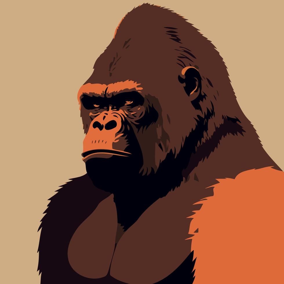 gorila símio primata mamífero animal vetor