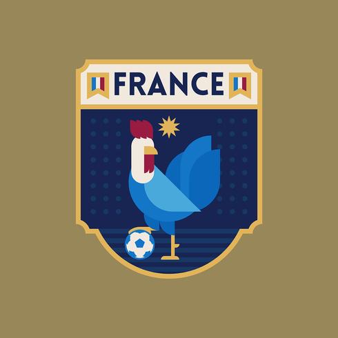 Emblemas do futebol da copa do mundo de France vetor