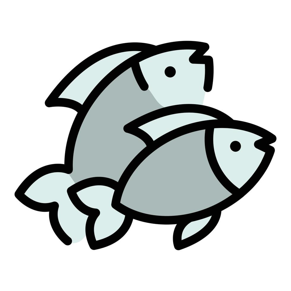 peixe proteína ícone vetor plano
