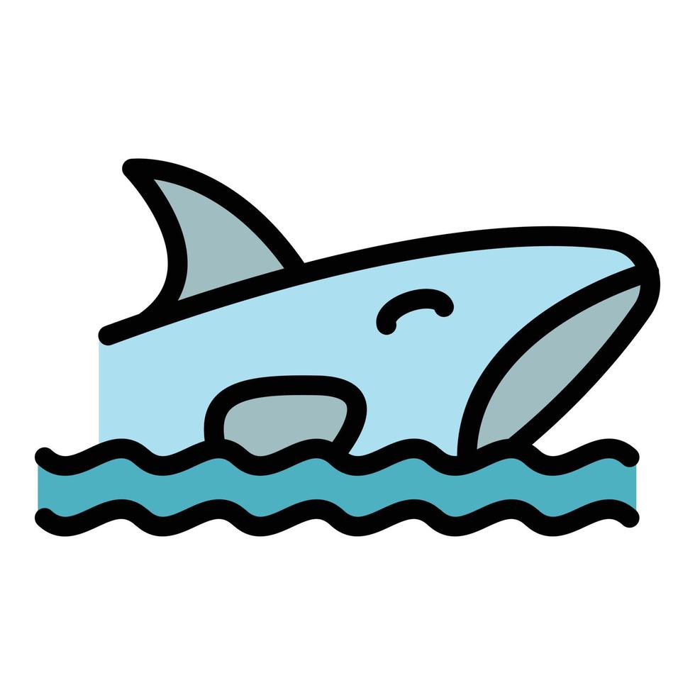 orca assassino ícone vetor plano