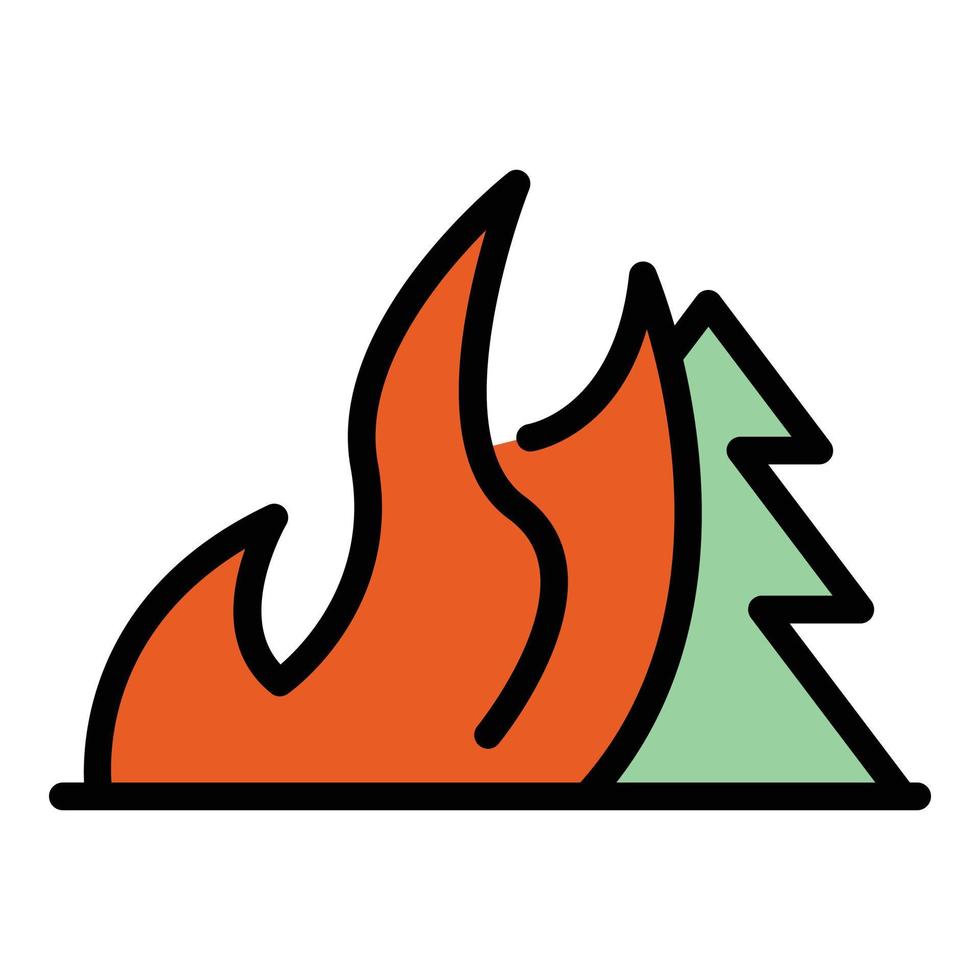 natural incêndios ícone vetor plano