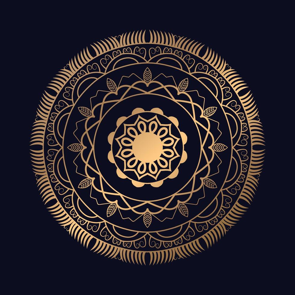 Prêmio mandala vetor com luxo dourado islâmico padronizar