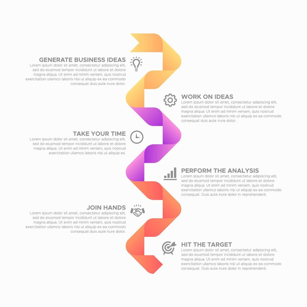 o negócio infográfico Projeto modelo, passos fluxo de trabalho diagrama, opções gráfico, , Lista Unid, número infografia vetor