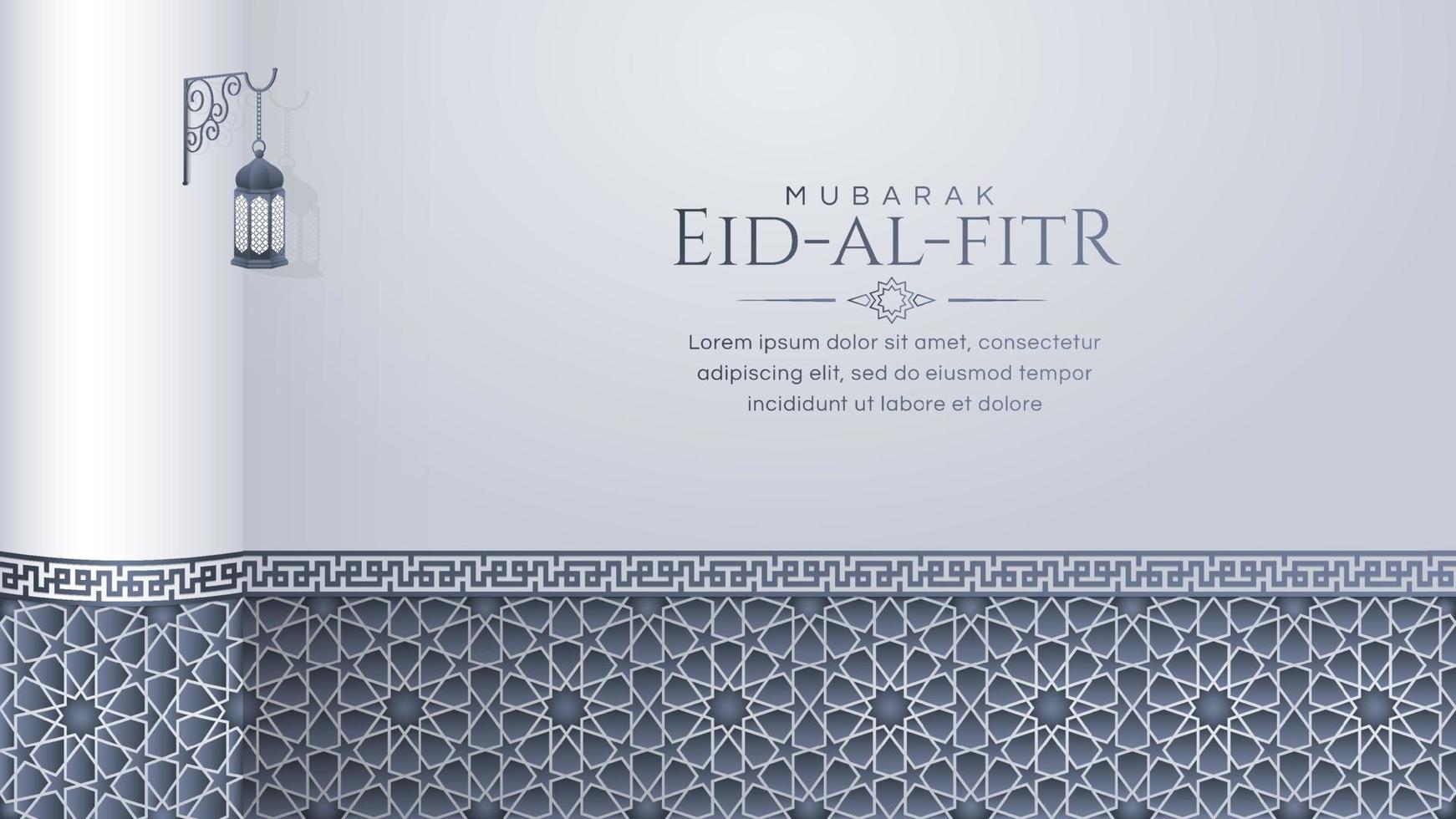 eid, Ramadã, islâmico árabe enfeite fronteira quadro, Armação padronizar fundo com cópia de espaço para texto vetor