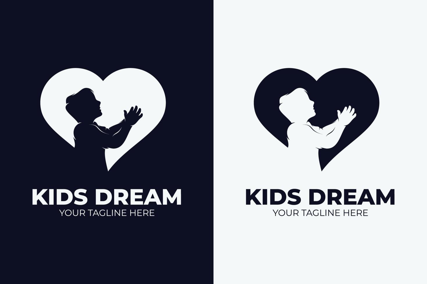 crianças sonhos logotipo Projeto inspiração vetor