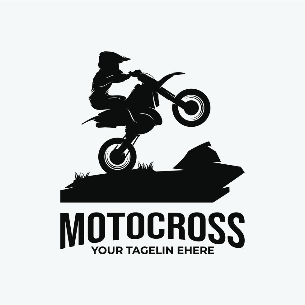 modelo de design de logotipo de motocross infantil vetor
