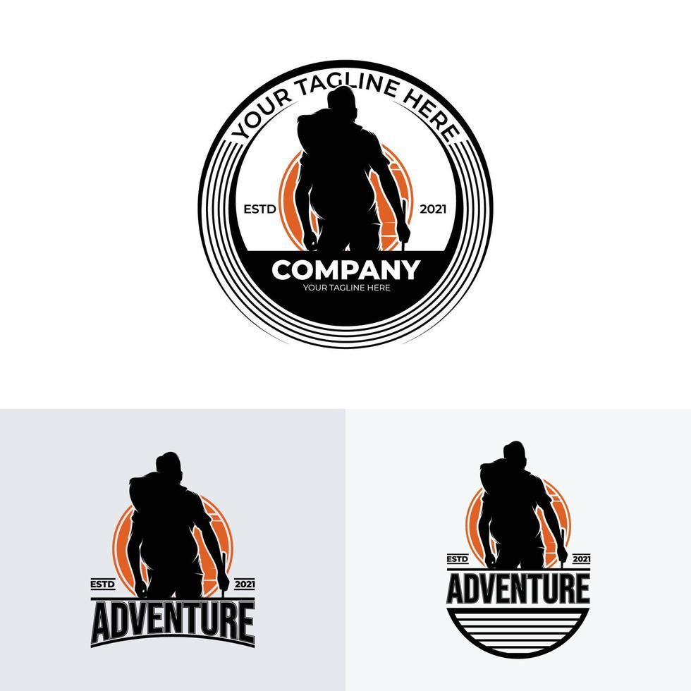 aventura caminhada logotipo Projeto inspiração vetor