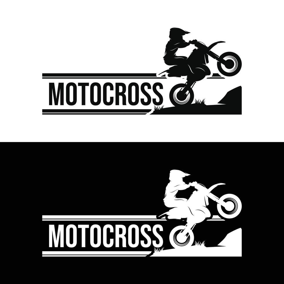 modelo de design de logotipo de motocross infantil vetor
