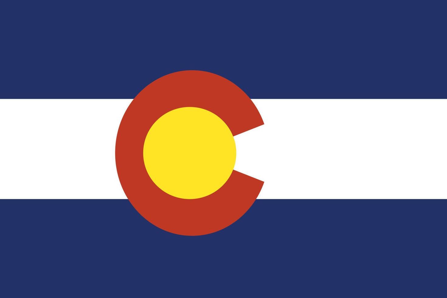 Colorado Estado bandeira. nacional Colorado bandeira. livre vetor