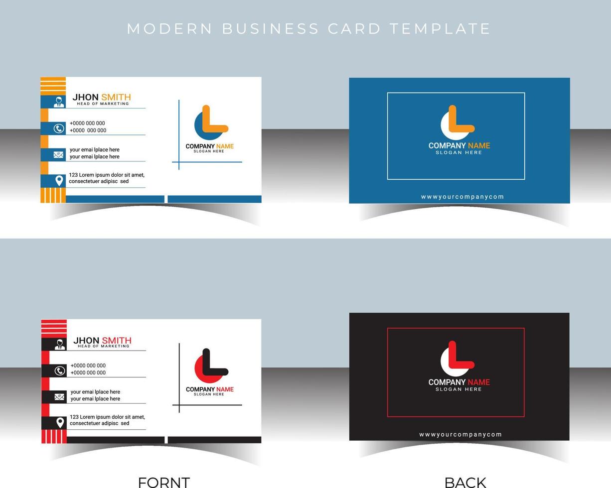 criativo moderno o negócio cartão modelo projeto, limpar \ limpo vetor ilustração eps 10.