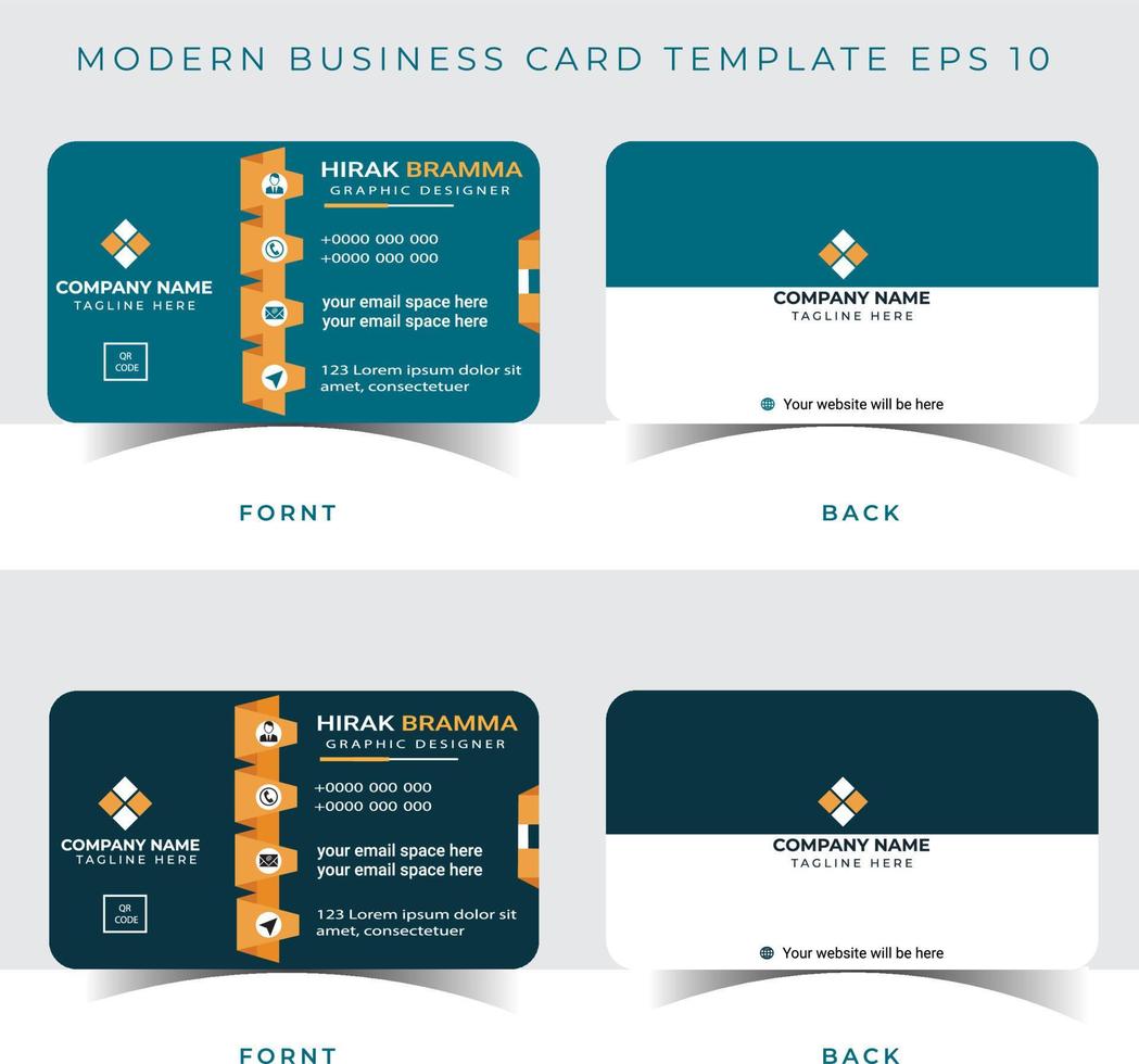 moderno o negócio cartão modelo projeto, vetor ilustração eps 10.
