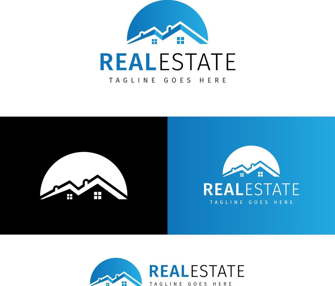 premade logotipo Projeto modelos para real Estado e corretores de imóveis vetor