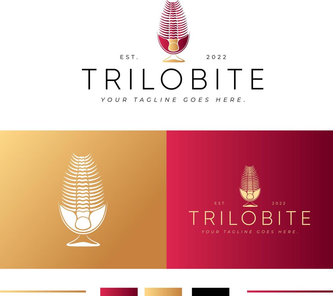 trilobita logotipo, enólogo logotipo, logotipo para enólogo, logotipo para vinho fazer compras vetor