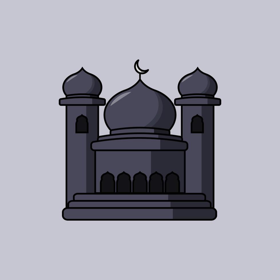 mesquita para Ramadã, eid al fitr, e eid al adha desenhos vetor