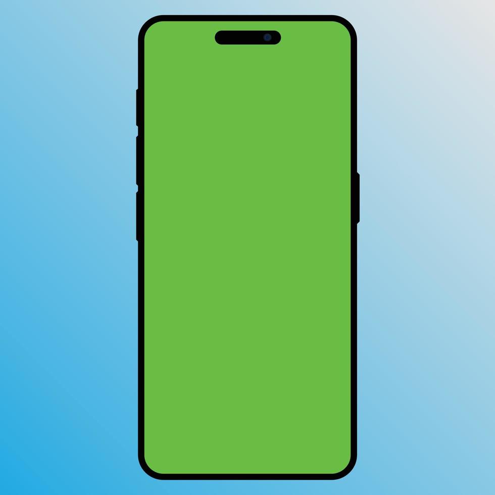Iphone 14 pró max verde tela vetor
