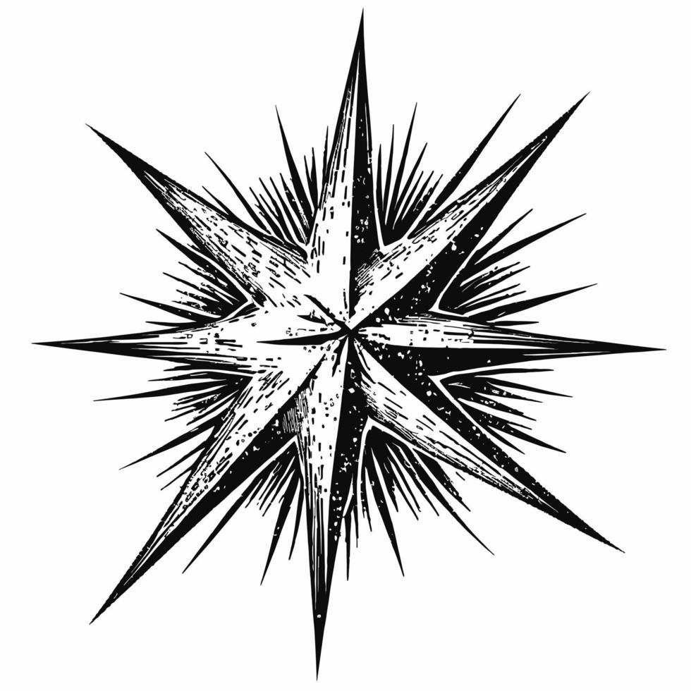 Estrela mão desenhado Estrela ícone placa - escova desenhando caligrafia Estrela Preto estrelas símbolo - Estrela desenho animado vetor ilustração pró vetor
