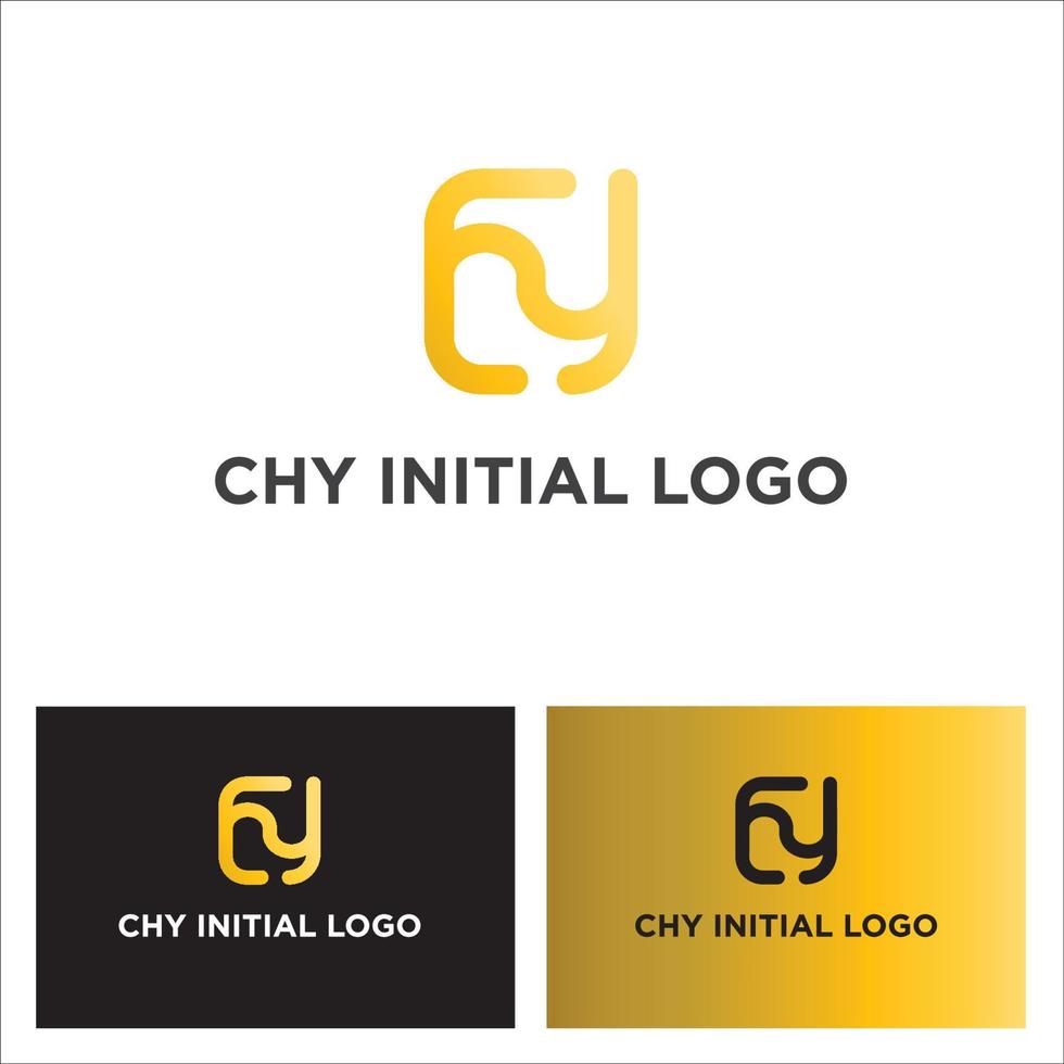 c h y inicial logotipo. vetor eps 10