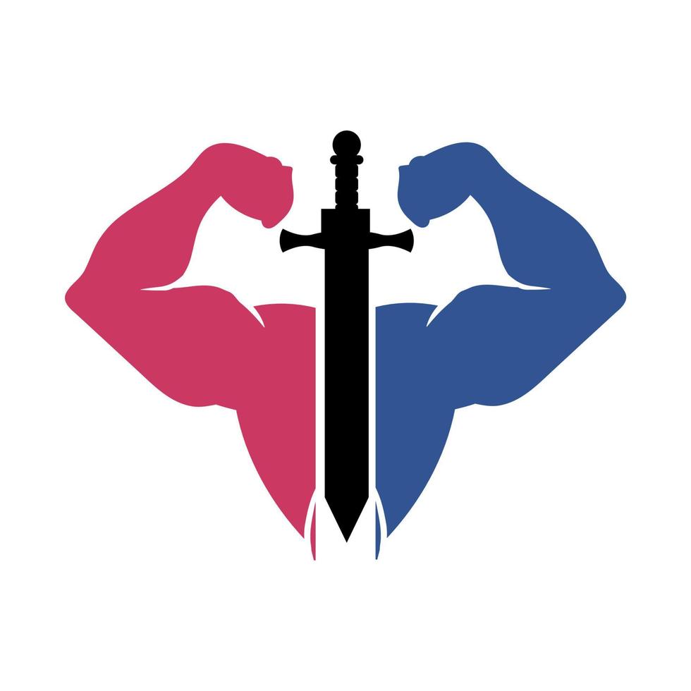 ginástica Academia corpo formando gostar gladiador logotipo e vetor ícone