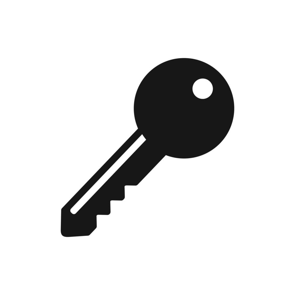 ícone de chave isolado no fundo branco vetor