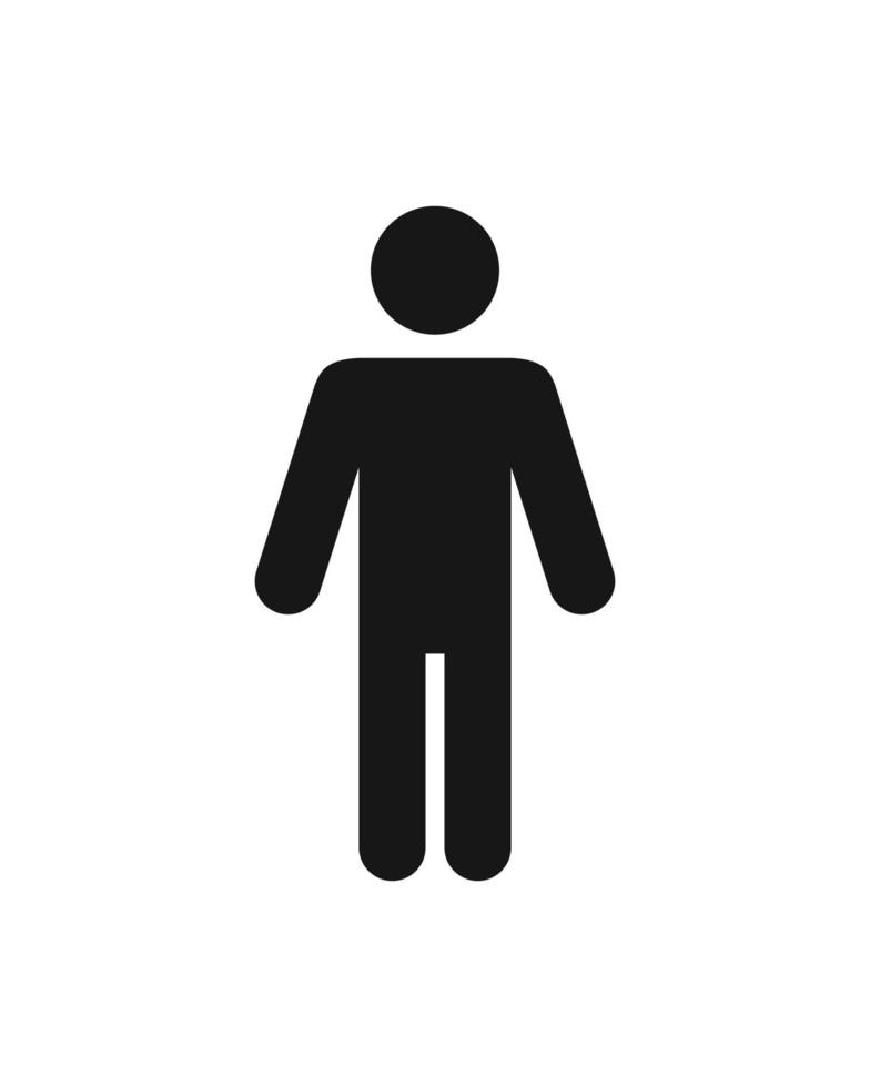 masculino ícone isolado em branco fundo vetor