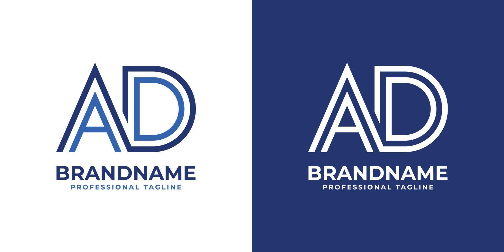 carta de Anúncios linha monograma logotipo, adequado para qualquer o negócio com de Anúncios ou da iniciais. vetor