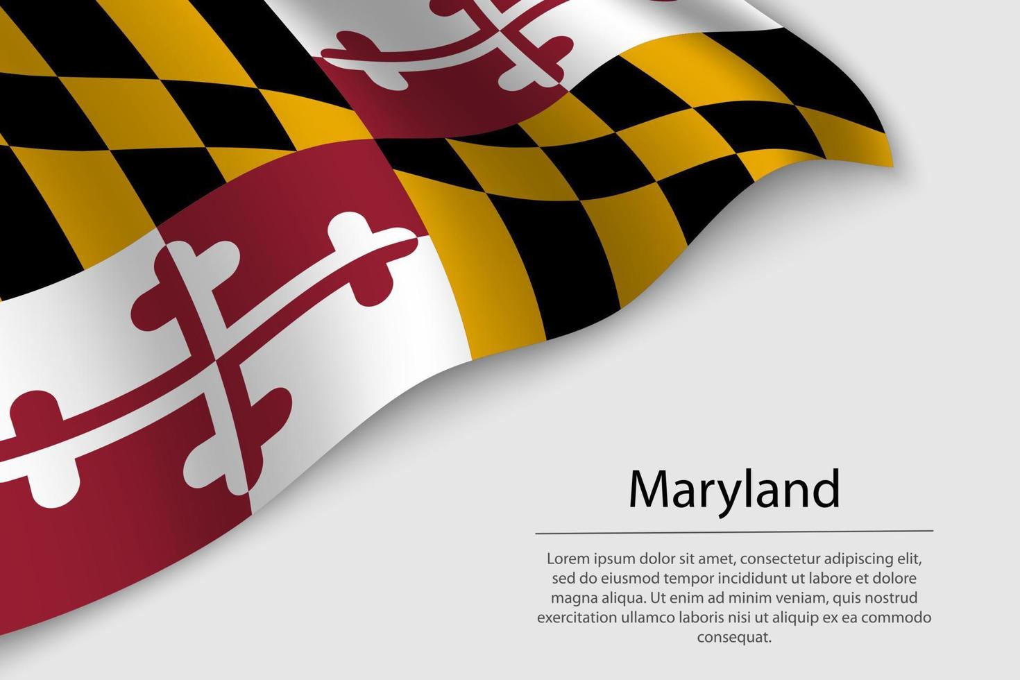 onda bandeira do Maryland é uma Estado do Unidos estados. vetor