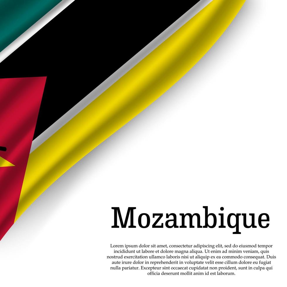 acenando bandeira do Moçambique vetor