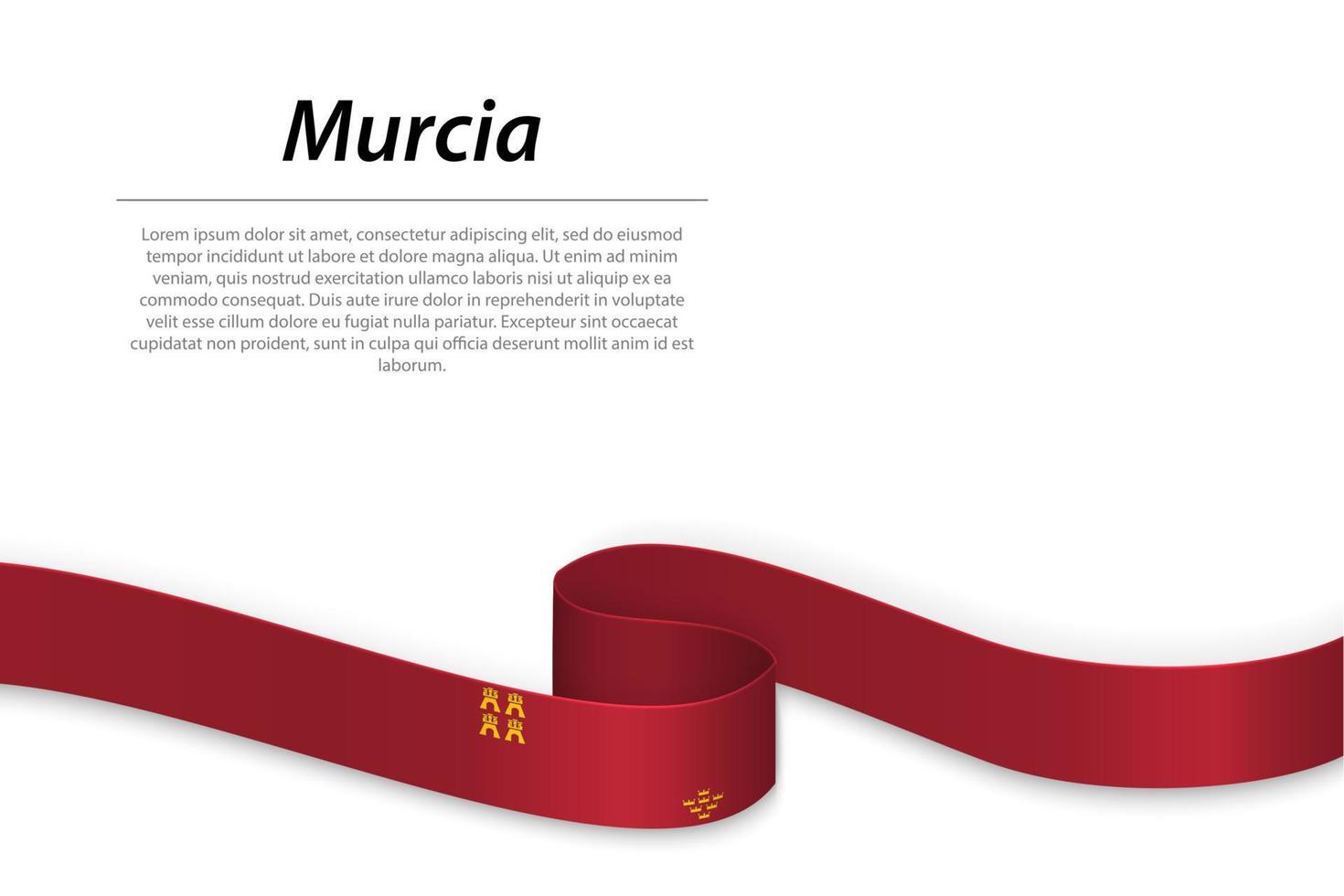 acenando fita ou bandeira com bandeira do Murcia vetor