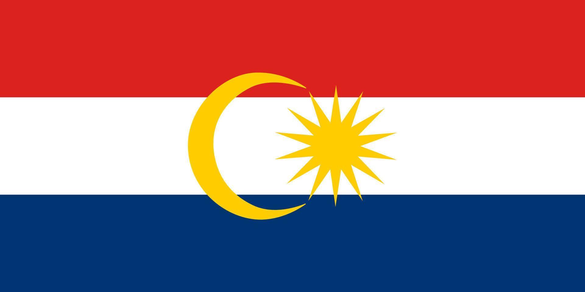 simples bandeira Estado do Malásia. vetor