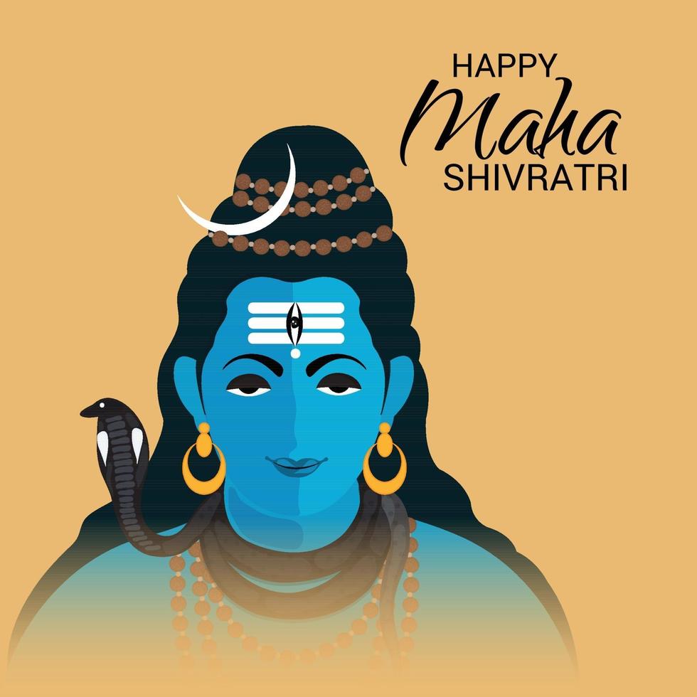 ilustração em vetor de um fundo para feliz maha shivratri.