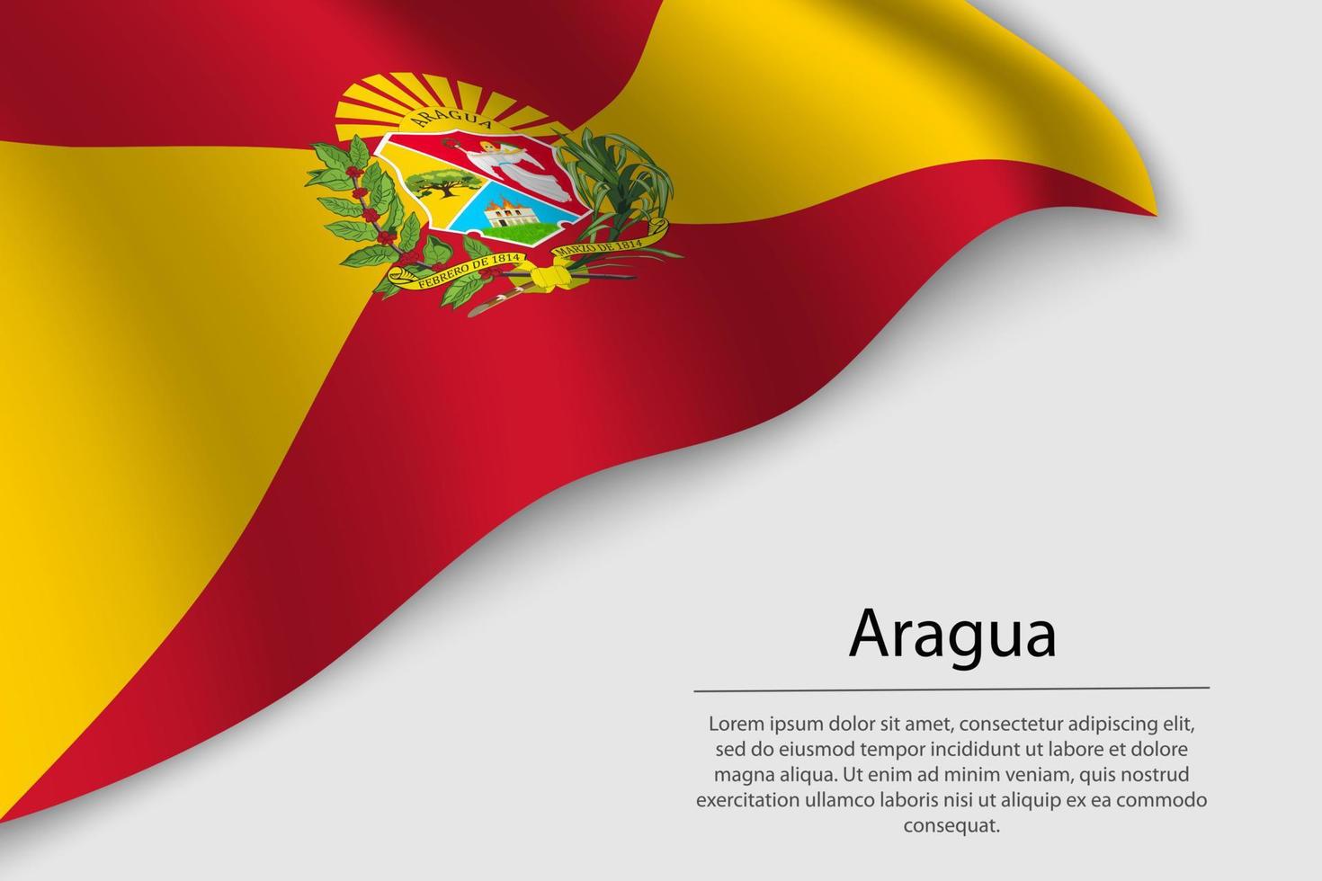 onda bandeira do aragua é uma Estado do Venezuela vetor