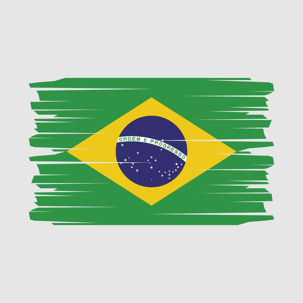 vetor de escova de bandeira do brasil