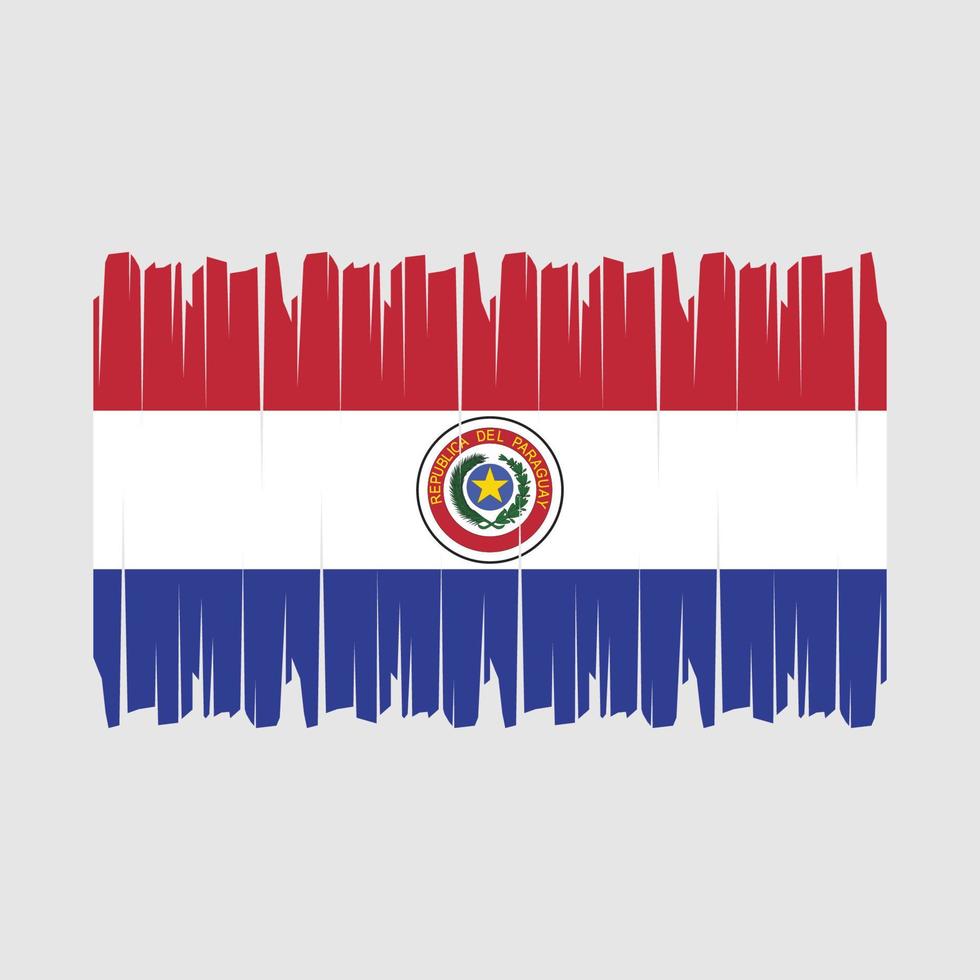 vetor de escova de bandeira do paraguai