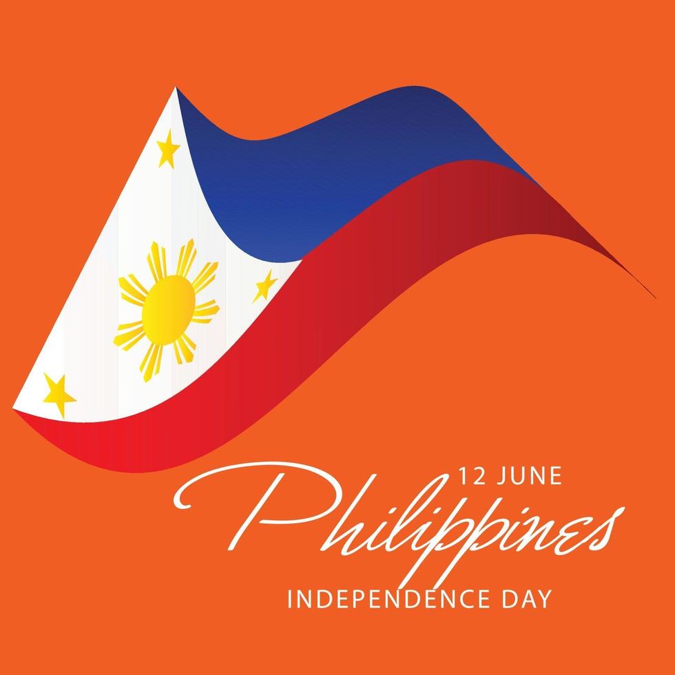 ilustração em vetor de um plano de fundo para o dia da independência das Filipinas.