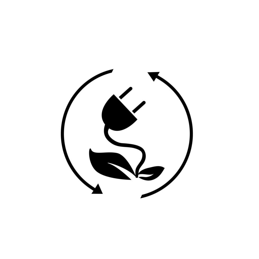 renovável energia vetor ícone. alternativo energia ilustração placa. reciclando símbolo. eco logotipo.