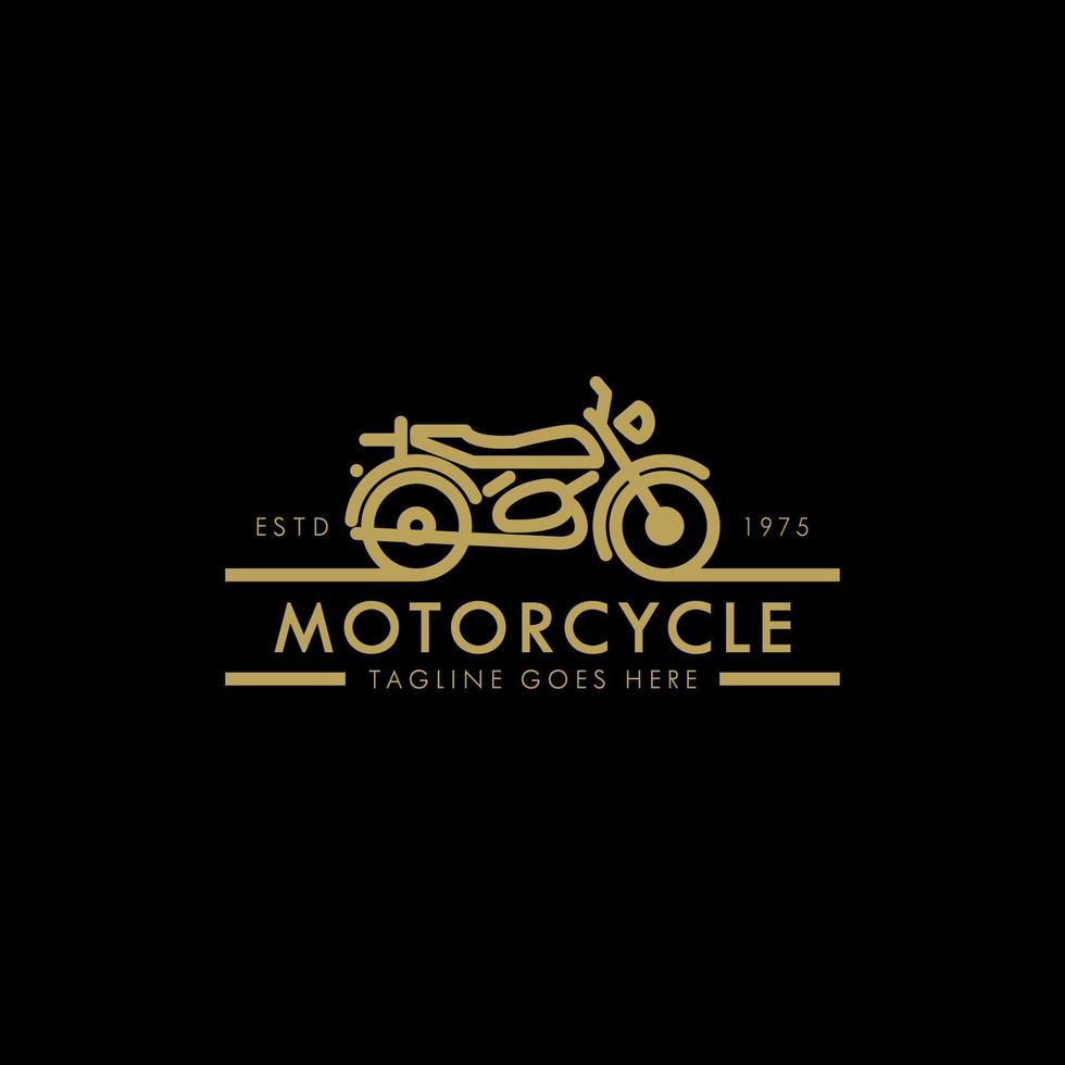 logotipo clássico da motocicleta vetor