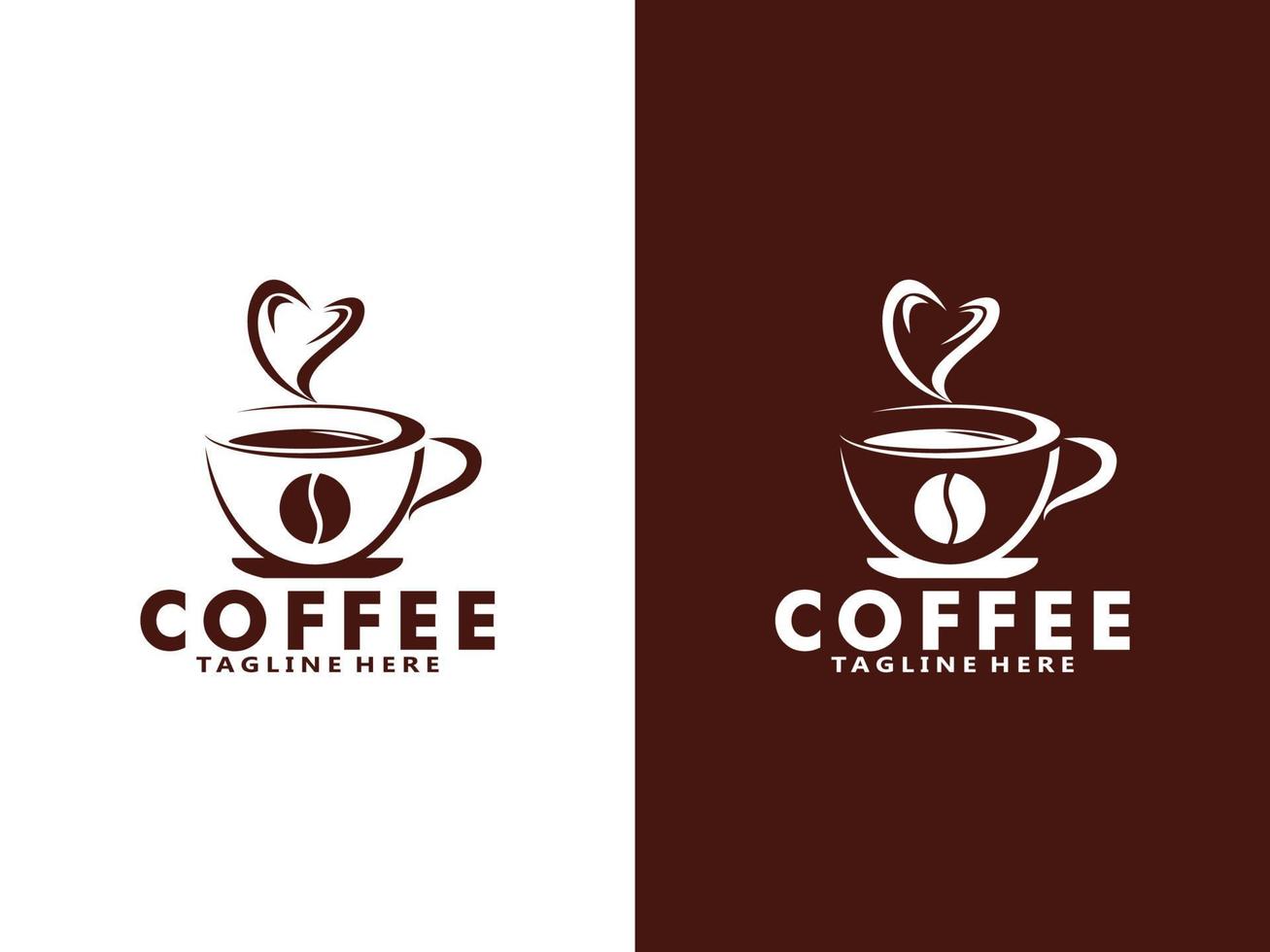 amor café logotipo Projeto modelo, vetor café logotipo para café fazer compras e qualquer o negócio relacionado para café.