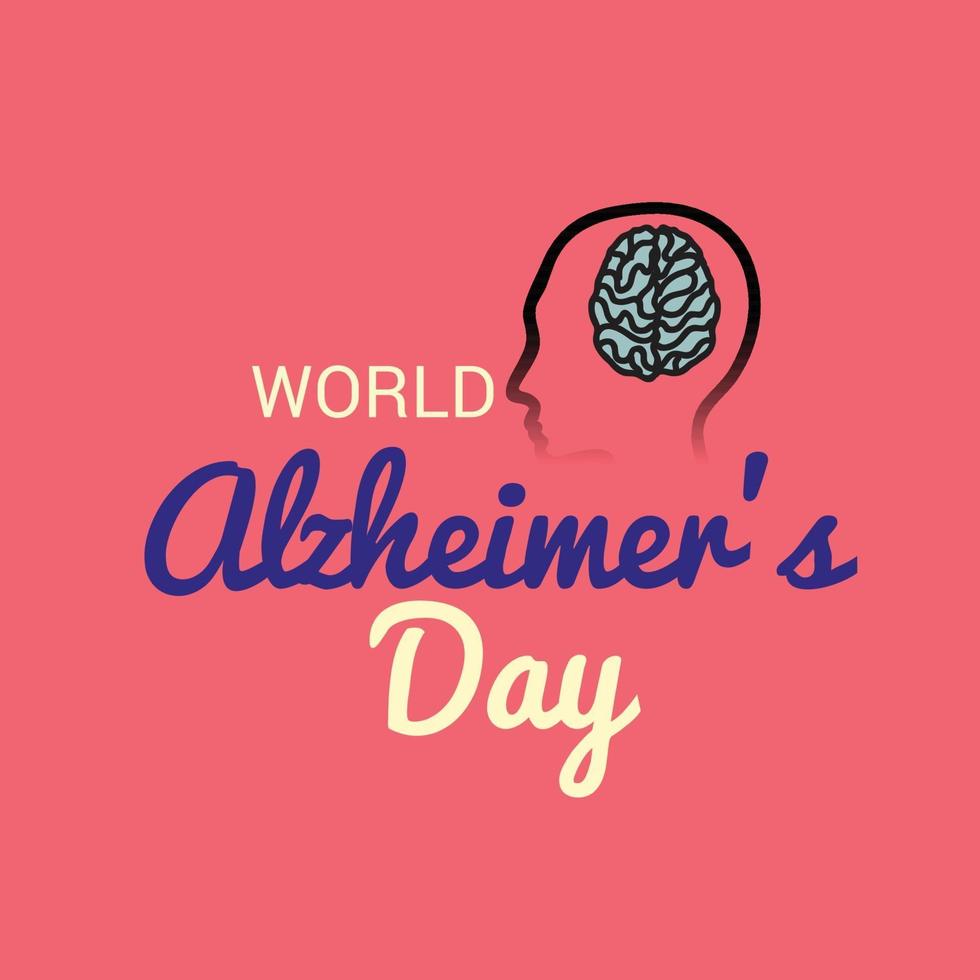 ilustração em vetor de um banner para o dia mundial de Alzheimer.