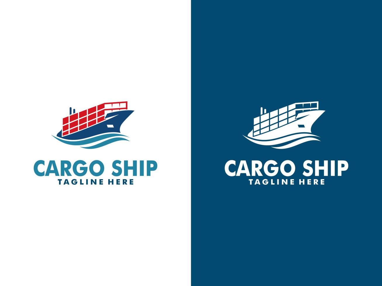 navio logística e navio expressar Entrega companhia logotipo Projeto modelo vetor