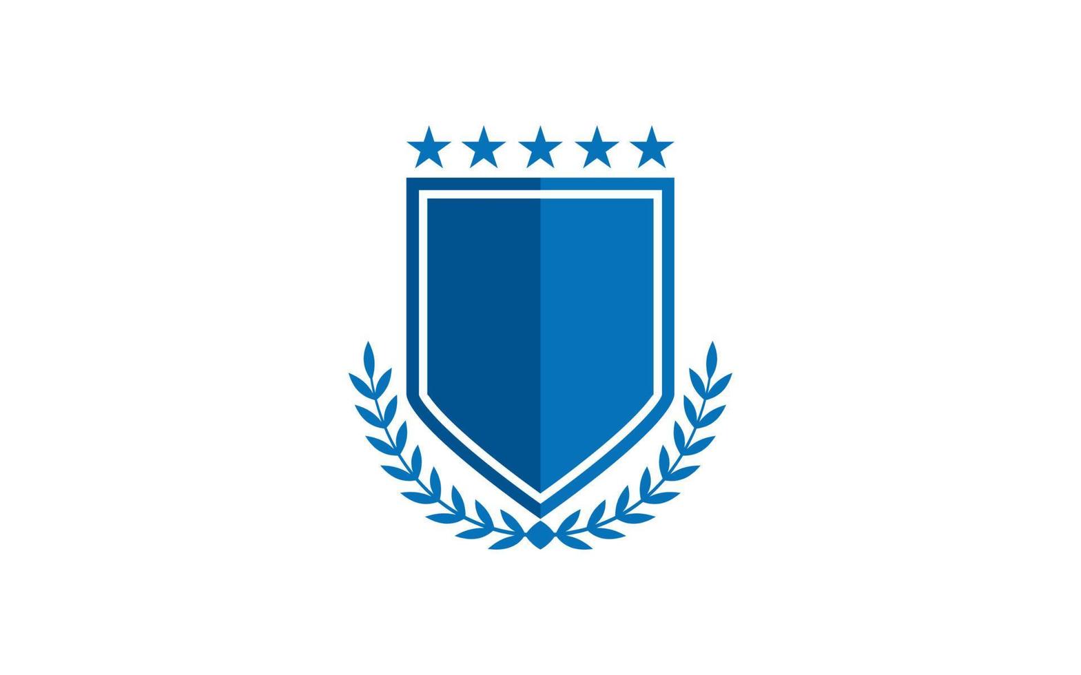 escudo com Estrela e louros logotipo modelo vetor