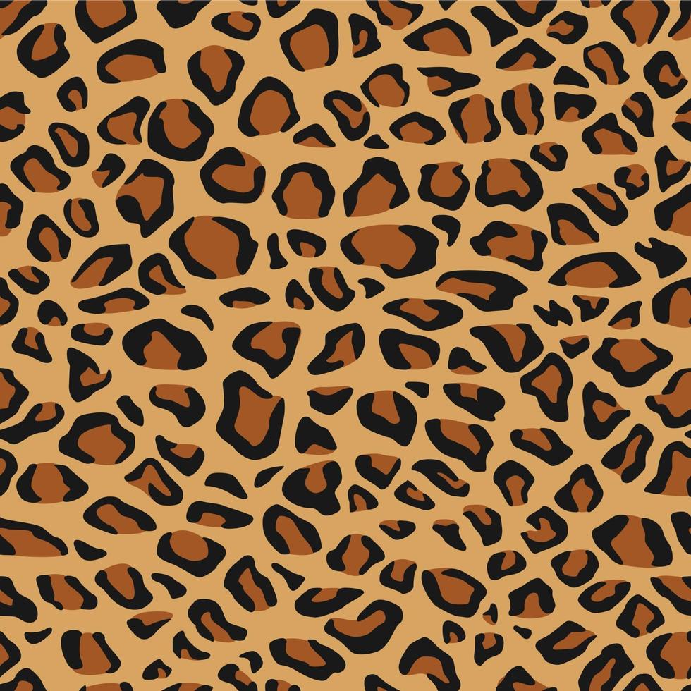 leopardo manchas padrão sem emenda chita fundo peles de animais imprimir vetor