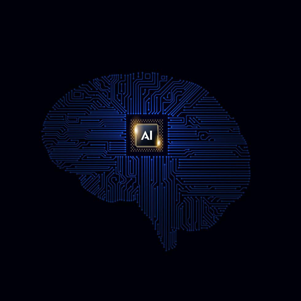 abstrato artificial inteligência. virtual conceito. máquina Aprendendo tecnologia conceito. vetor