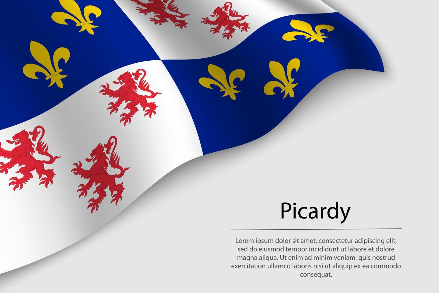 onda bandeira do picardia é uma região do França. bandeira ou fita vetor