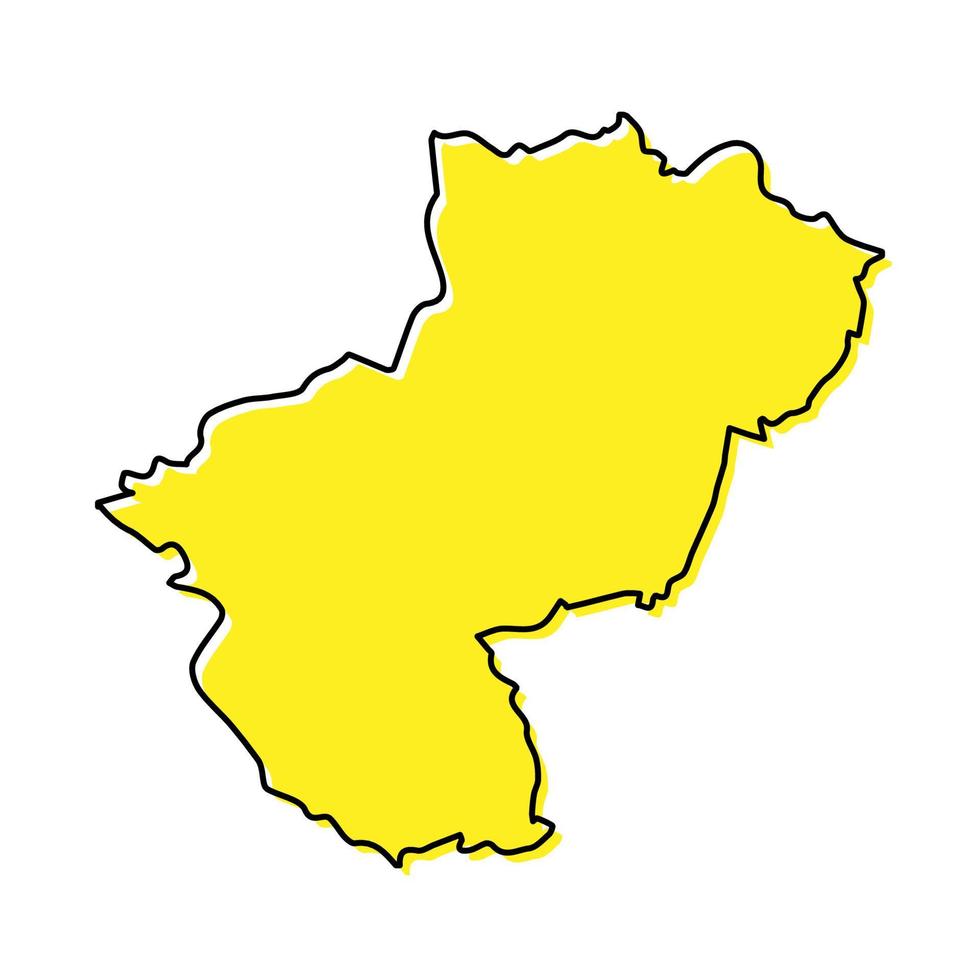 simples esboço mapa do paga de la Loire é uma região do França vetor