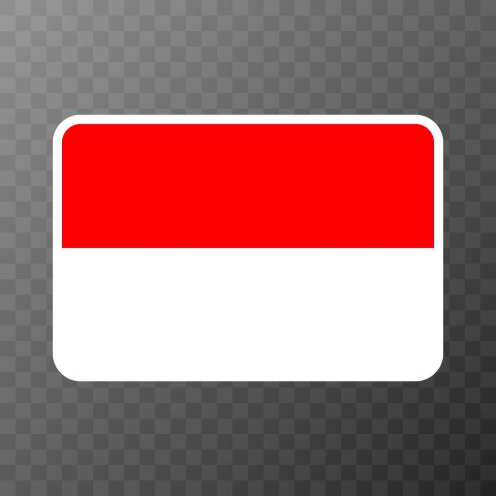 bandeira da indonésia, cores oficiais e proporção. ilustração vetorial. vetor