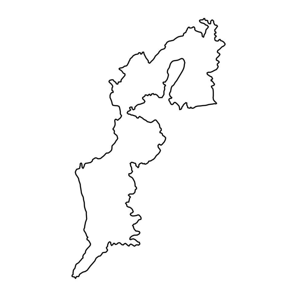 Burgenland Estado mapa do Áustria. vetor ilustração.