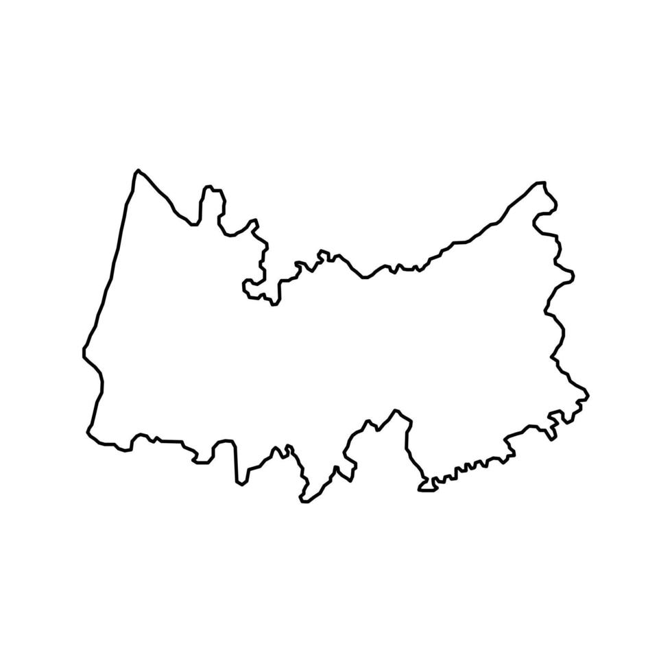 Coimbra mapa, distrito do Portugal. vetor ilustração.